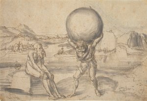 Herkules und Atlas tekijältä Lucas Cranach the Elder